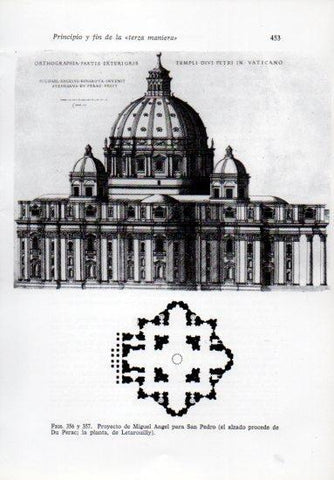 LAMINA V41318: Proyecto de Miguel Angel para San Pedro