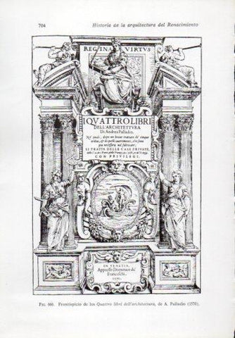 LAMINA V41423: Frontispicio de los Quattro libri dell'architettura por Palladio