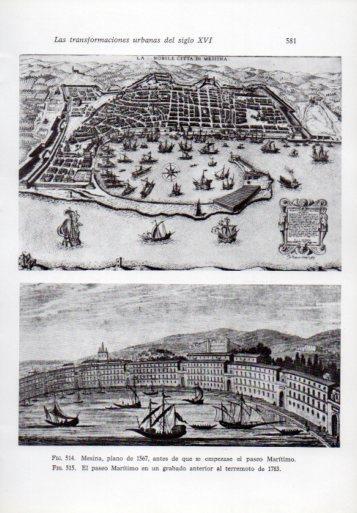 LAMINA V41372: Mesina, plano de 1567 y paseo Maritimo antes de 1783