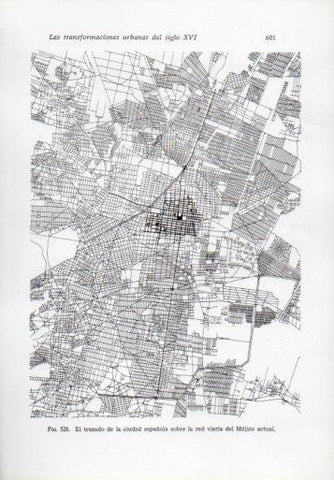 LAMINA V41378: Trazado de la ciudad sobre la red viaria del Mejico actual