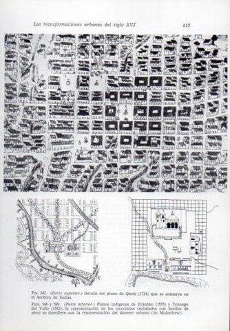 LAMINA V41385: Planos de Quito de 1734 Tejupan 1579 y Tenango del Valle 1582