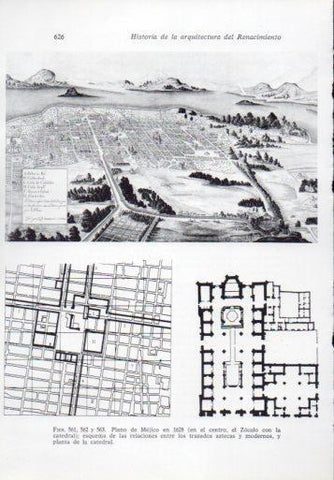 LAMINA V41390: Plano de Mejico en 1628