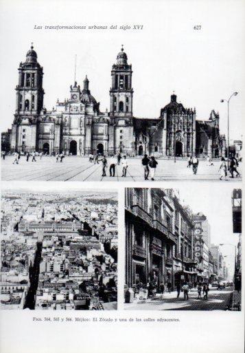 LAMINA V41391: Mejico ciudad, zocalo y calles adyacentes en Mejico