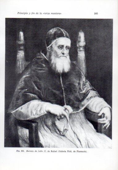 LAMINA V41296: Retrato de Julio II por Rafael