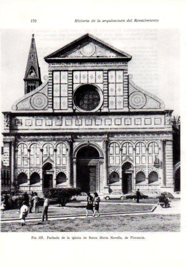 LAMINA V41207: Fachada iglesia de Santa Maria Novella, Florencia