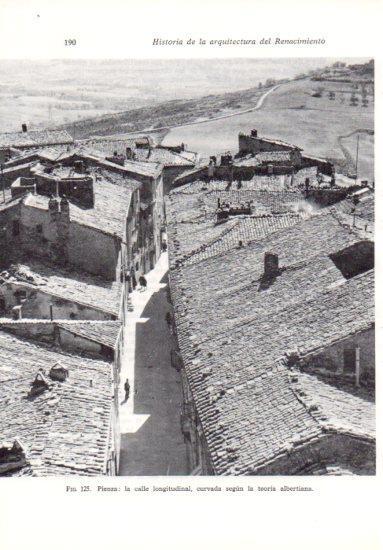LAMINA V41216: Calle curvada en Pienza