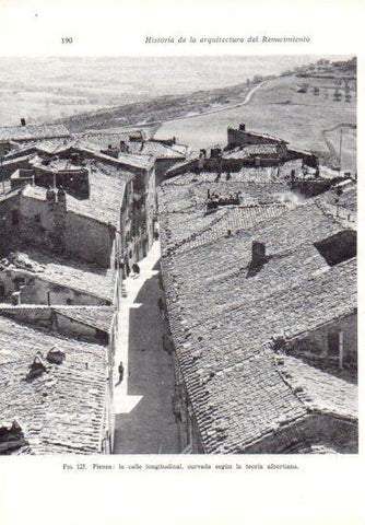 LAMINA V41216: Calle curvada en Pienza