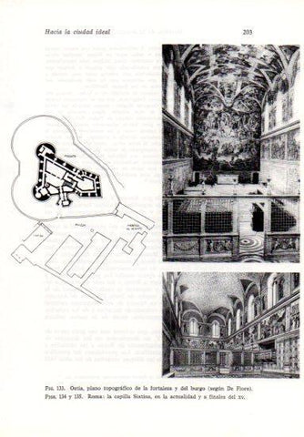 LAMINA V41220: Capilla Sixtina en la actualidad y a finales del XV