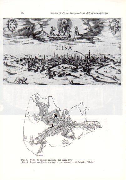 LAMINA V41162: Vista y plano de Siena siglo XVI