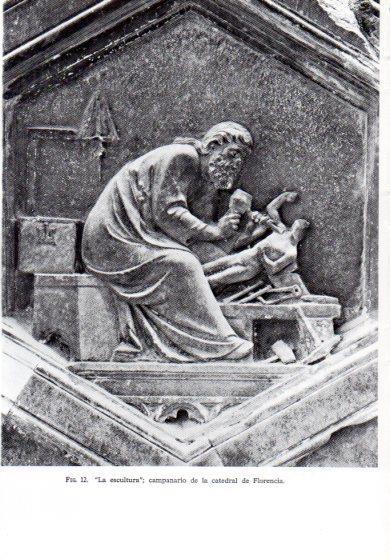 LAMINA V41165: La escultura, campanario Catedral de Florencia