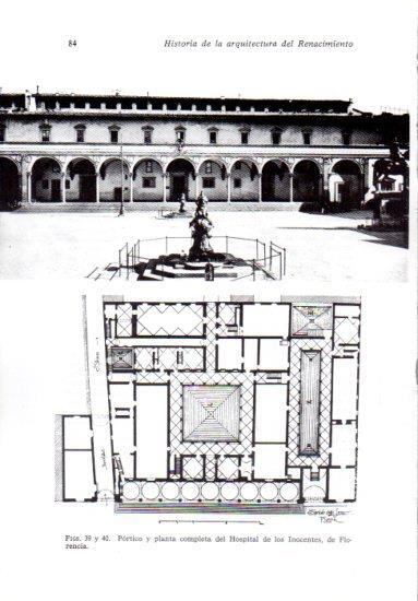 LAMINA V41180: Portico y planta del Hospital de los Inocentes, Florencia