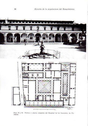 LAMINA V41180: Portico y planta del Hospital de los Inocentes, Florencia