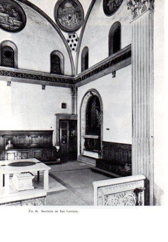 LAMINA V41184: Sacristia de San Lorenzo en Florencia detalle