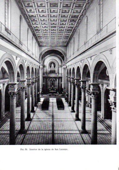 LAMINA V41185: Interior iglesia de San Lorenzo en Florencia