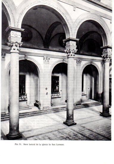 LAMINA V41186: Nave lateral iglesia de San Lorenzo Florencia