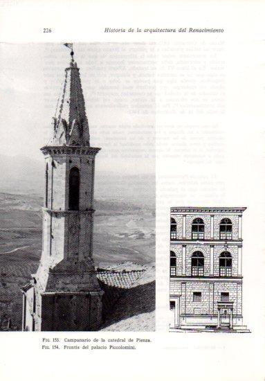 LAMINA V41228: Campanario catedral de Pienza