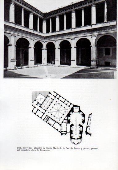 LAMINA V41285: Claustro y planta de Santa Maria de la Paz, Roma