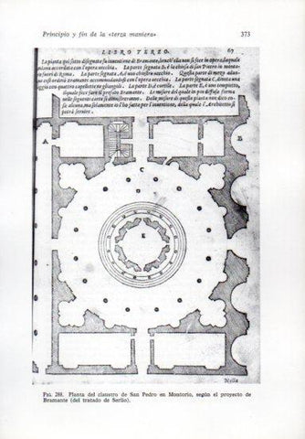 LAMINA V41288: Planta del claustro de San Pedro en Montorio por Bramante