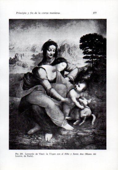 LAMINA V41289: La Virgen con el Niño y Santa Ana por da Vinci