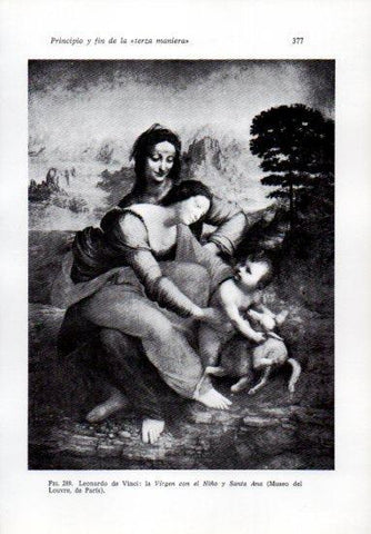 LAMINA V41289: La Virgen con el Niño y Santa Ana por da Vinci