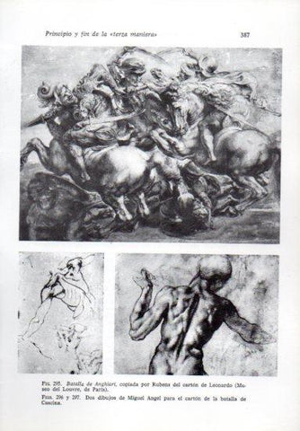 LAMINA V41293: Batalla de Anghiari copiada por Rubens del carton de Leonardo