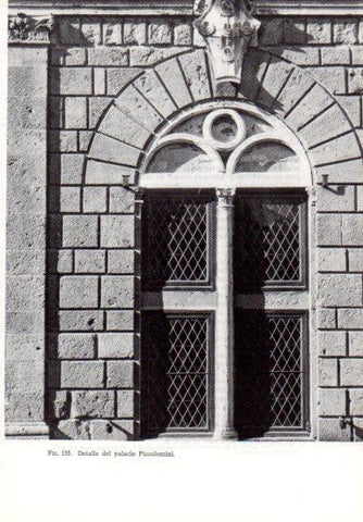 LAMINA V41229: Detalle palacio Piccolomini, Siena