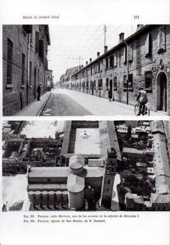 LAMINA V41248: Calle Mortara e iglesia San Benito en Ferrara