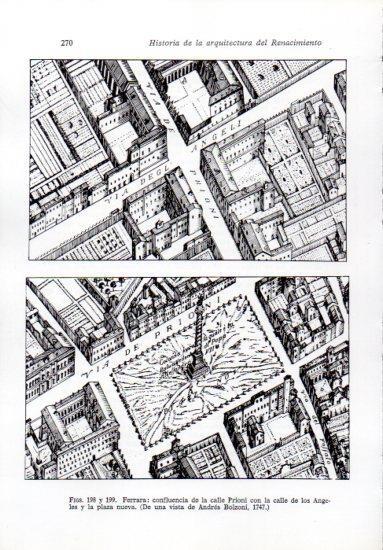 LAMINA V41246: Calles Prioni y de los Angeles en Ferrara según Andres Bolzoni en 1747