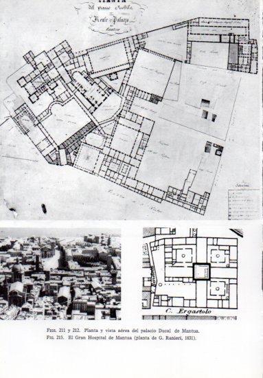 LAMINA V41252: Planta y vista aerea palacio Ducal de Mantua
