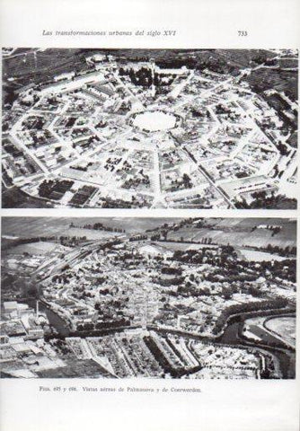 LAMINA V41431: Vistas aereas de Palmanova y de Coerworden