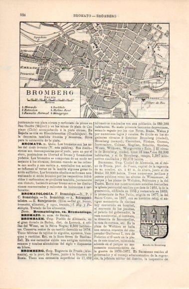 LAMINA V40778: Escudo y plano de Bromberg, Alemania
