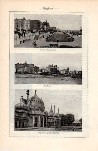 LAMINA V40759: Paseo King's Road, hoteles y El pabellon en Brighton