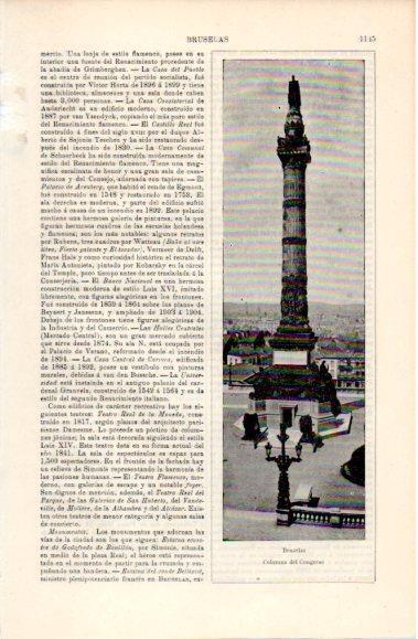 LAMINA V40822: Columna del Congreso en Bruselas