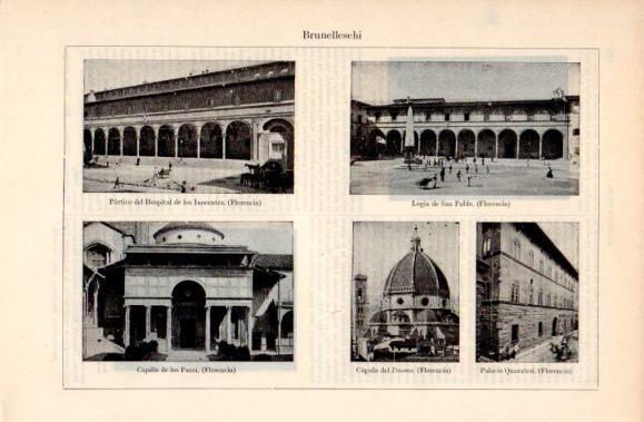 LAMINA V40802: Edificios en Florencia por Brunelleschi