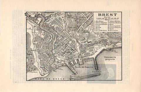 LAMINA V40753: Plano de Brest, Francia