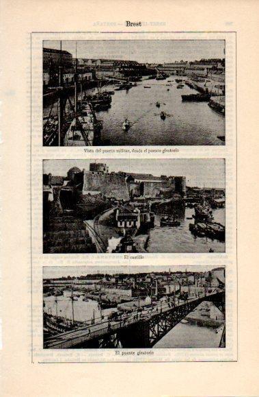 LAMINA V40752: Vistas de Brest, Francia