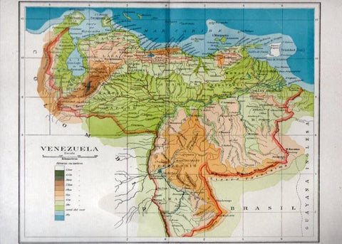 LAMINA V40925: Mapa politico de Venezuela