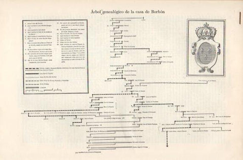 LAMINA V40929: Entrada arbol genealogico de la casa de Borbon