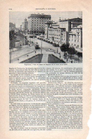 LAMINA V40932: Vista del centro de Belgrado
