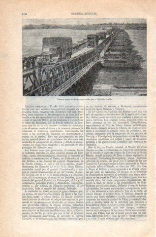 LAMINA V40934: Puente sobre el Rhin construido por el ejercito ingles