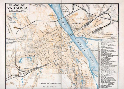 LAMINA V40968: Plano de Varsovia