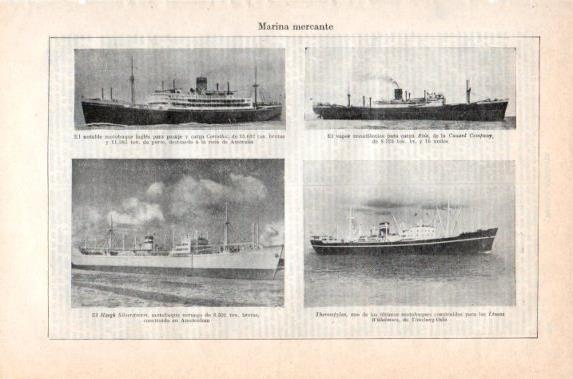LAMINA V40954: Motobuques Corinthic, Hoegh Silverstream y Thermopylae, Vapor Asia