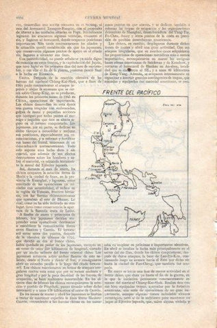 LAMINA V40939: 2ª Guerra Mundial mapa del frente del Pacifico