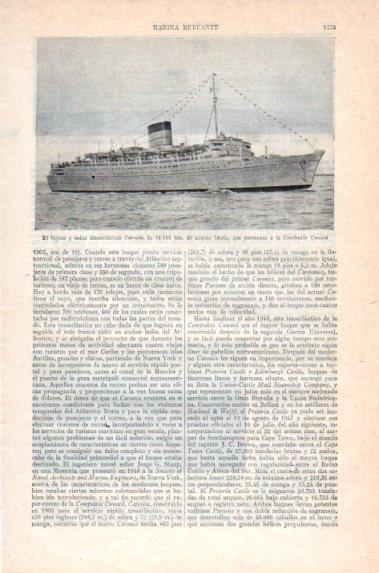 LAMINA V40951: Trasatlantico Caronia Compañía Cunard