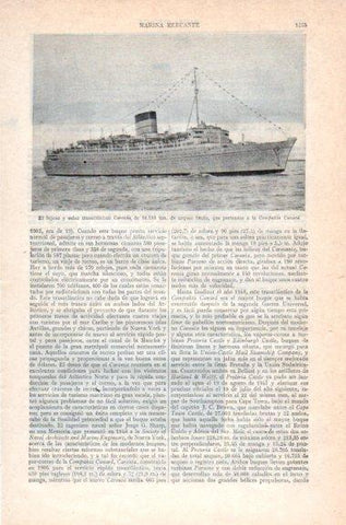 LAMINA V40951: Trasatlantico Caronia Compañía Cunard
