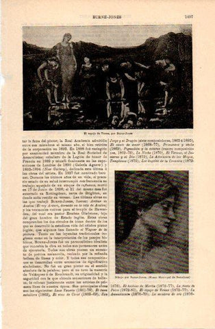LAMINA V40900: Obras por Burne-Jones