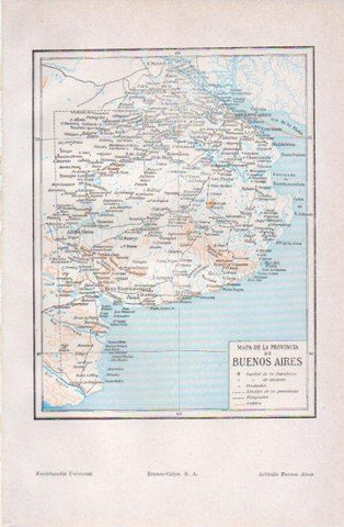 LAMINA V40850: Mapa de la provincia de Buenos Aires