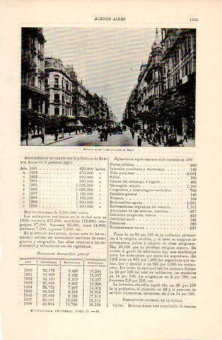 LAMINA V40853: Avenida de Mayo en Buenos Aires