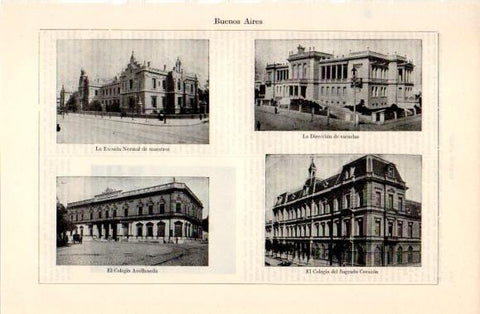LAMINA V40856: Vistas de Colegios y Escuelas en Buenos Aires