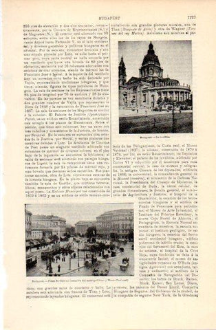LAMINA V40845: Basilica y Plaza de Calvino en Budapest